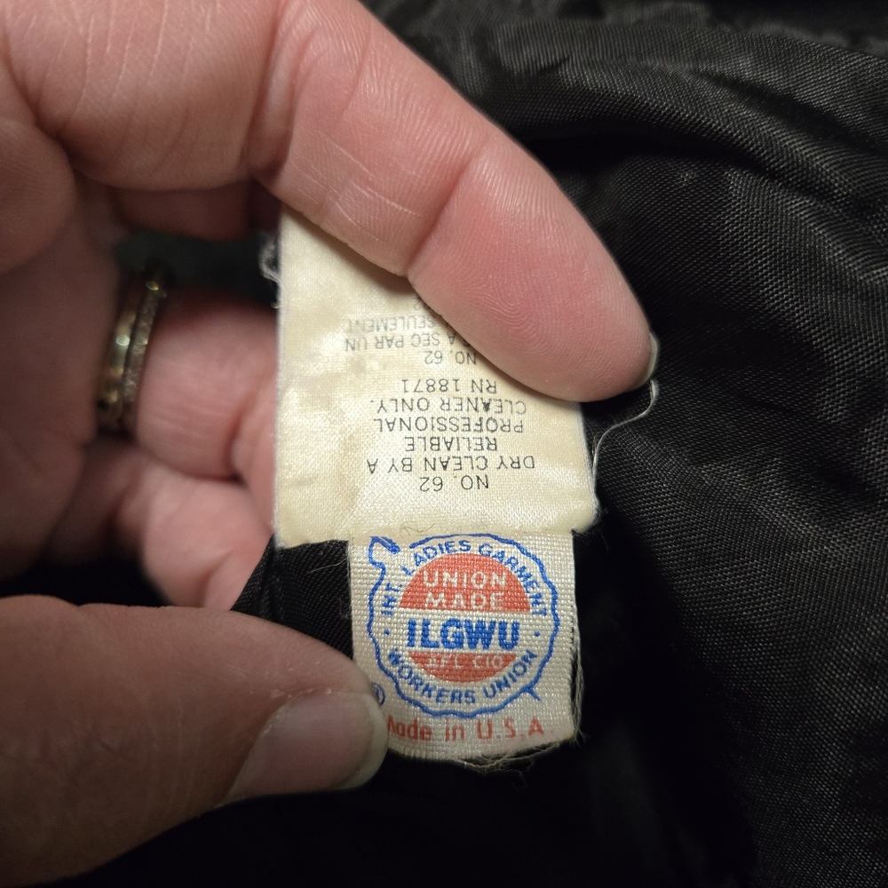 Vintage JH Collectibles Black Blazer Wool Cashmere Blend Union Made In USA - Picture 5 of 9